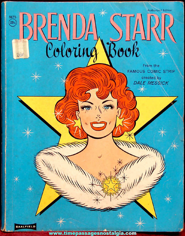 1964 Brenda Starr Comic Strip Character Saalfield Publishing Coloring Book