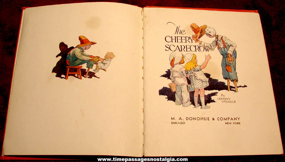1929 The Cheery Scarecrow Johnny Gruelle Children’s Hard Back Book