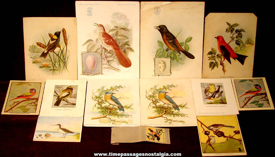 (13) Colorful Old Bird Advertising Premium and Non Sports Trading Cards