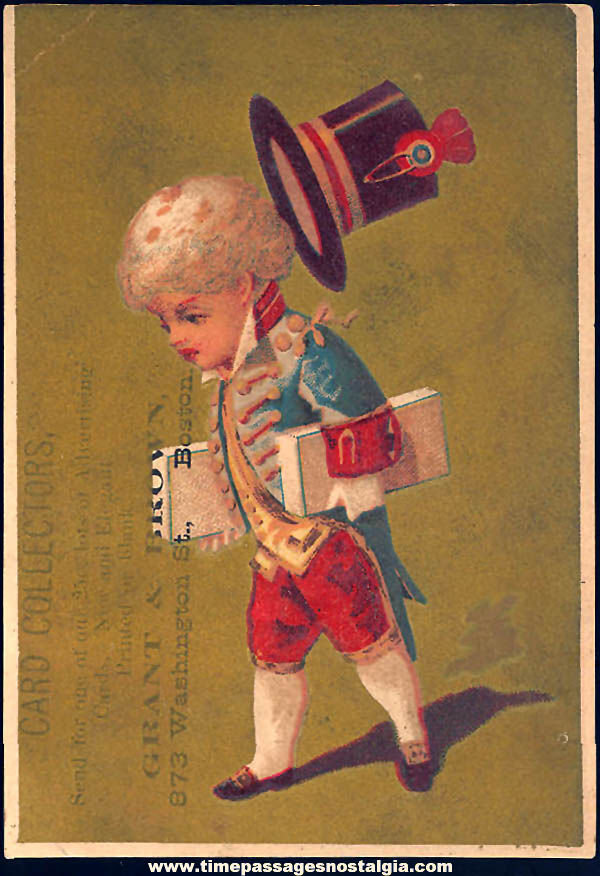 Colorful Old Victorian Trade Card Made Especially For Collectors