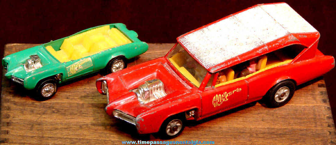 Old Corgi & Remco Monkees Television Show Monkeemobile Miniature Diecast Toy Cars