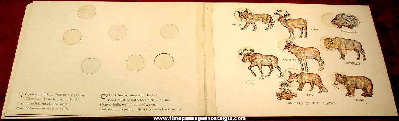 ©1914 Children’s Funland Nature Study Book with Animal Heads