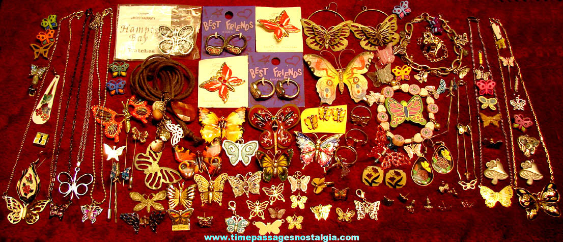 (100) Small Colorful Butterfly Insect Jewelry Items