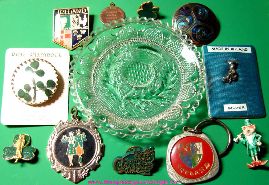 (12) Different Old Ireland or Irish Related Advertising and Souvenir Items