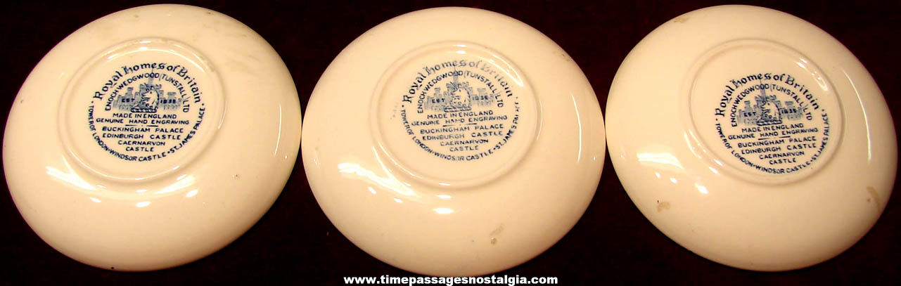 (3) Different Old Royal Homes of Britain Enoch Wedgwood Tunstall Ltd. Miniature English Plates