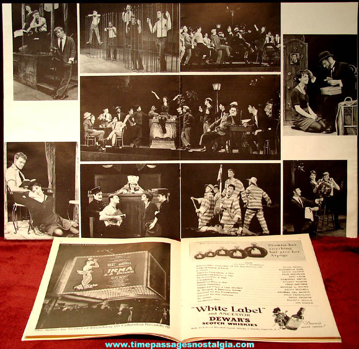 (2) Different 1960s Irma La Douce Musical ComedyAdvertising & Souvenir Theatre Programs