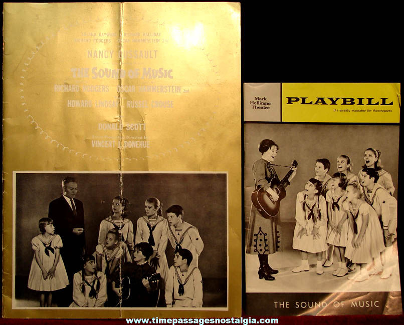 (2) Different 1960s The Sound of Music Musical Advertising & Souvenir Theatre Programs