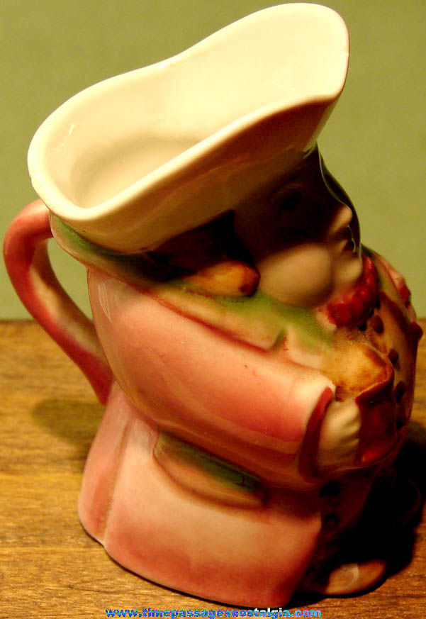 Colorful 1940s Miniature Porcelain Morirama Occupied Japan Toby Creamer Pitcher