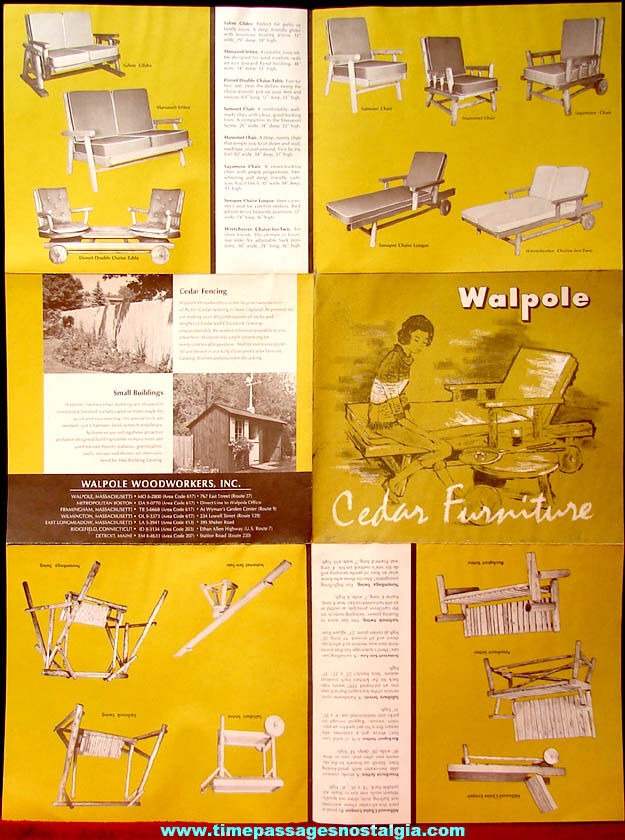 1963 Walpole Woodworkers Furniture Advertising Brochure