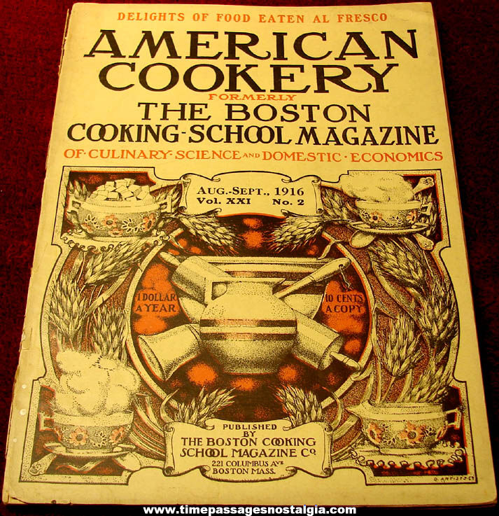 August  September 1916 American Cookery The Boston Cooking School Magazine