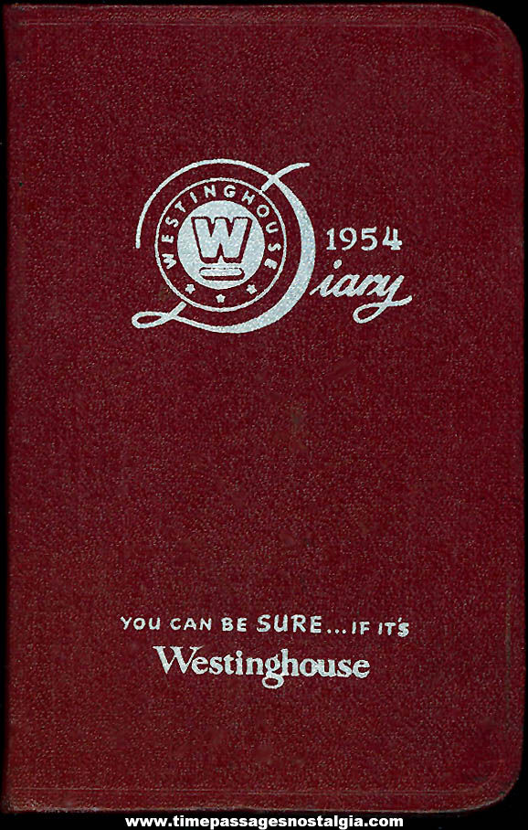 Small Unused 1954 Westinghouse Advertising Premium Pocket Diary