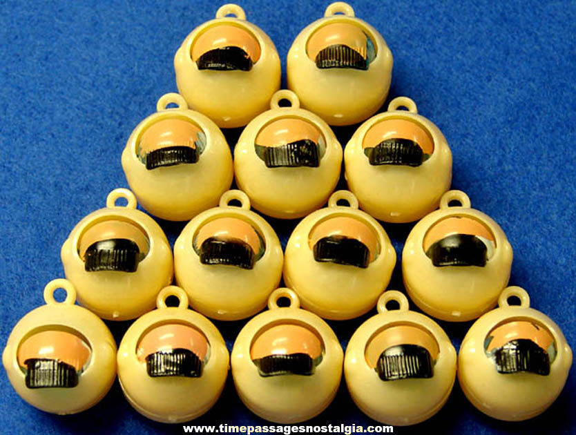 (14) Old Gum Ball Machine Prize Mechanical Eye Ball Charms