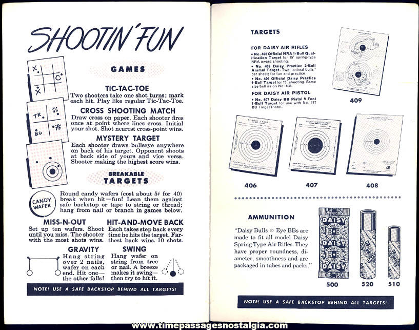 1959 Daisy Air Rifle Instruction Program and Advertising Booklet