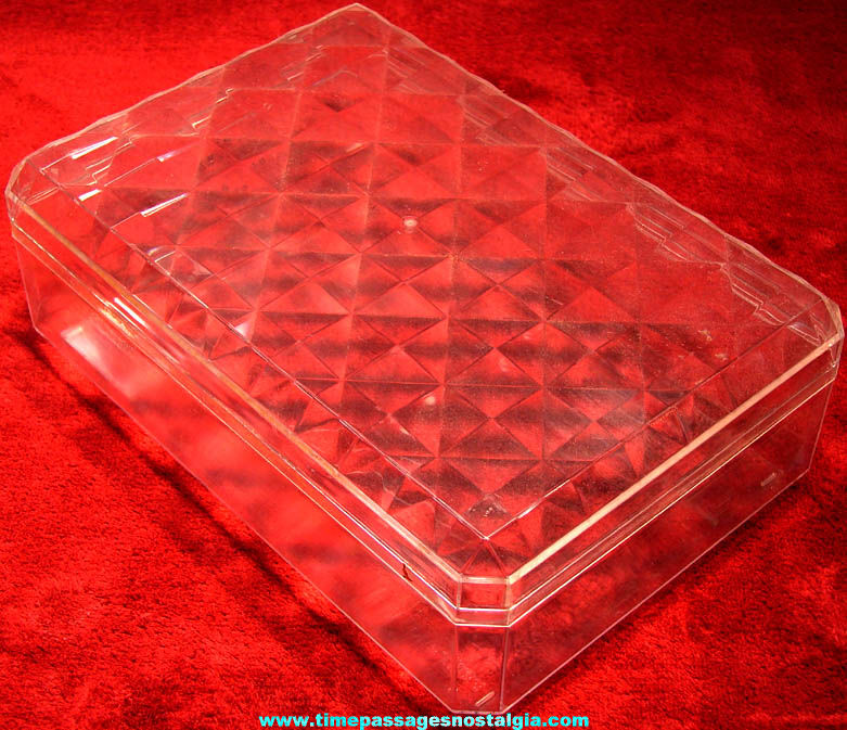 Old Interesting or Unusual Clear Plastic Prism Design Box