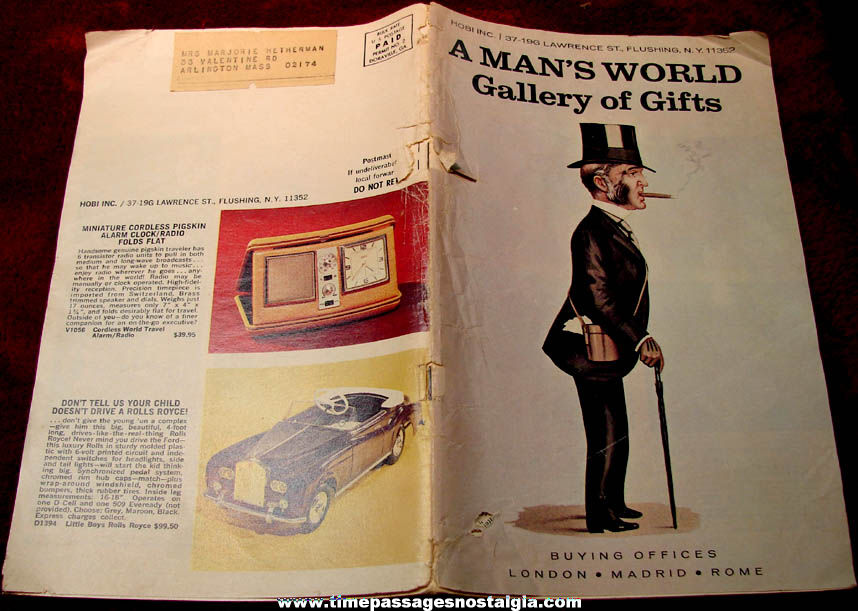 1960s A Man’s World Gallery of Gifts and Novelty Catalog