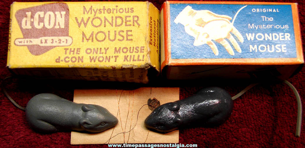 (2) Small Old Boxed Mysterious Wonder Mouse Magic Tricks