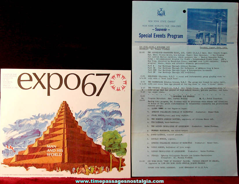 Montreal Canada Expo ’67 World’s Fair Edu Kit Folder With Contents