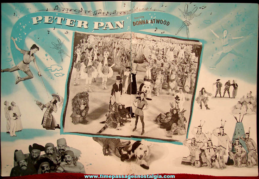 1955 Ice Capades Peter Pan Production Advertising Souvenir Program Booklet