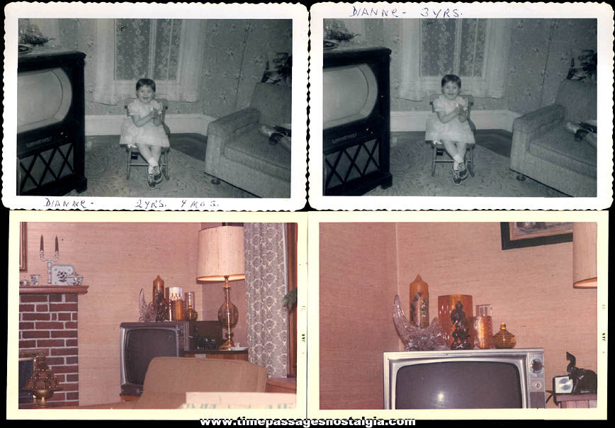 (26) 1940s to 1970s Television Set Black & White and Color Photographs and Slides