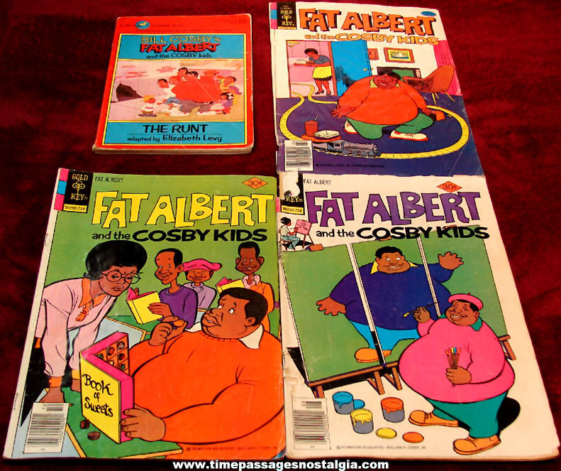 (3) Old Fat Albert & The Cosby Kids Book and Comic Books + Bonus