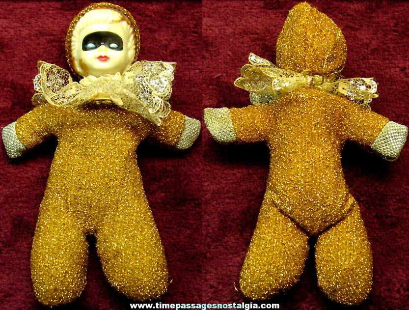 Small Old Unusual Masked Doll Figure
