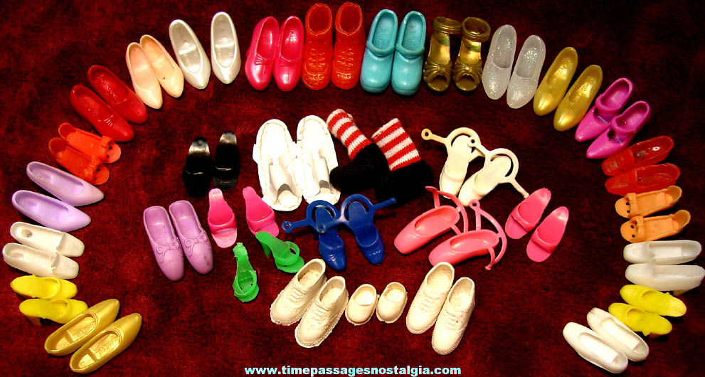 (33) Matching Pairs of Barbie or Similar Doll Plastic Toy Shoes