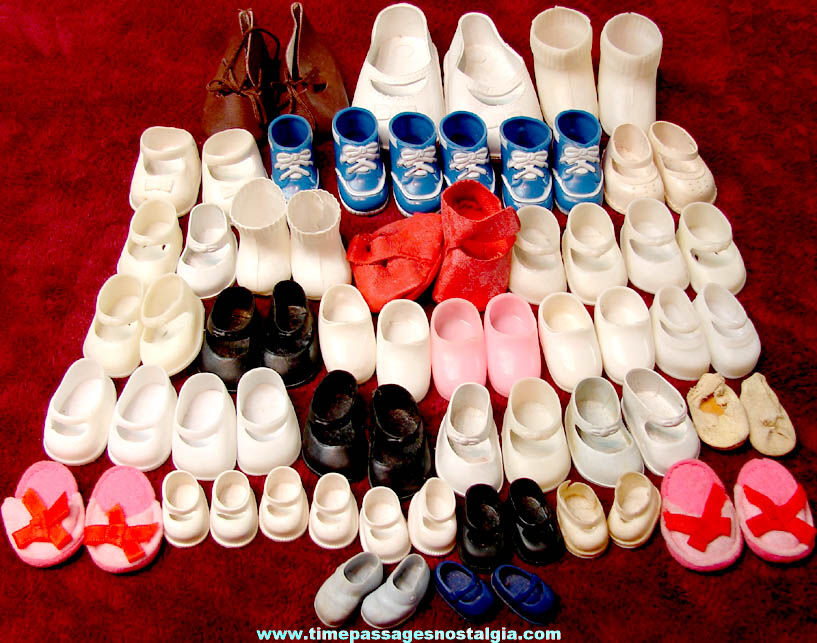 (34) Matching Pairs of Baby Doll Plastic Toy Shoes