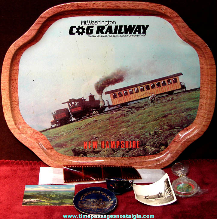 (10) Old New Hampshire Mount Washington, Cog Railway Advertising and Souvenir Items