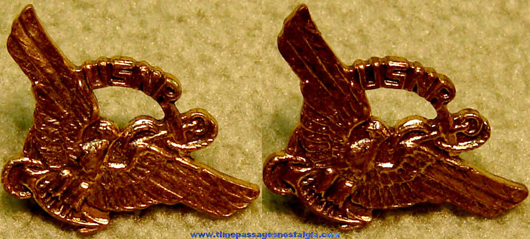 (2) Matching United States Navy Reserve USNR Screw Back Pins