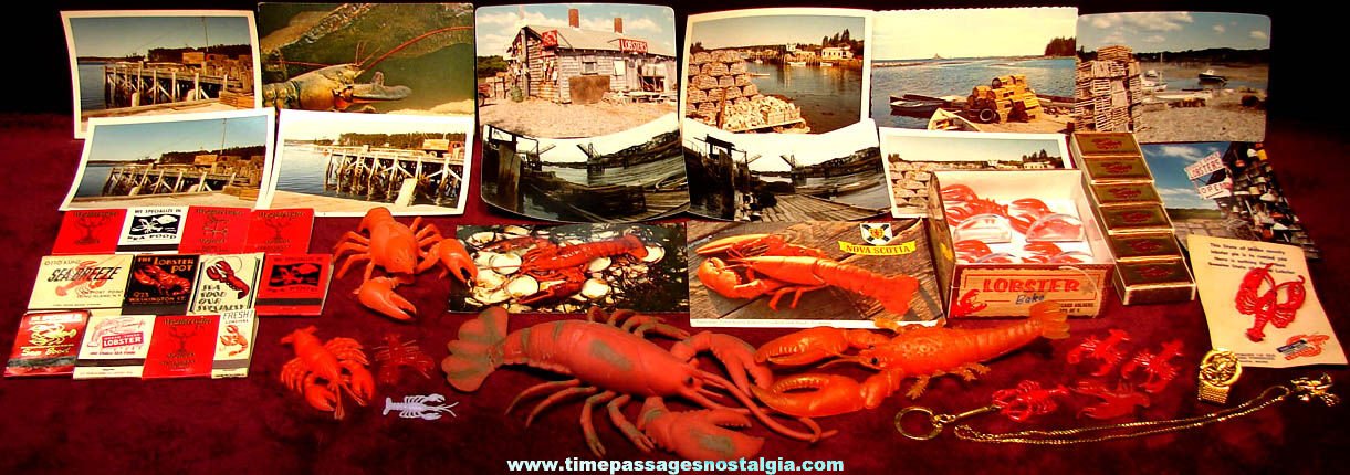(46) Mixed Lobster Related Advertising Souvenir Novelty and Toy Items