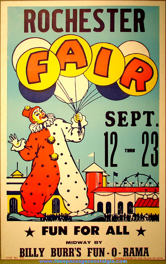 Colorful Old Rochester New Hampshire Fair Advertising Poster