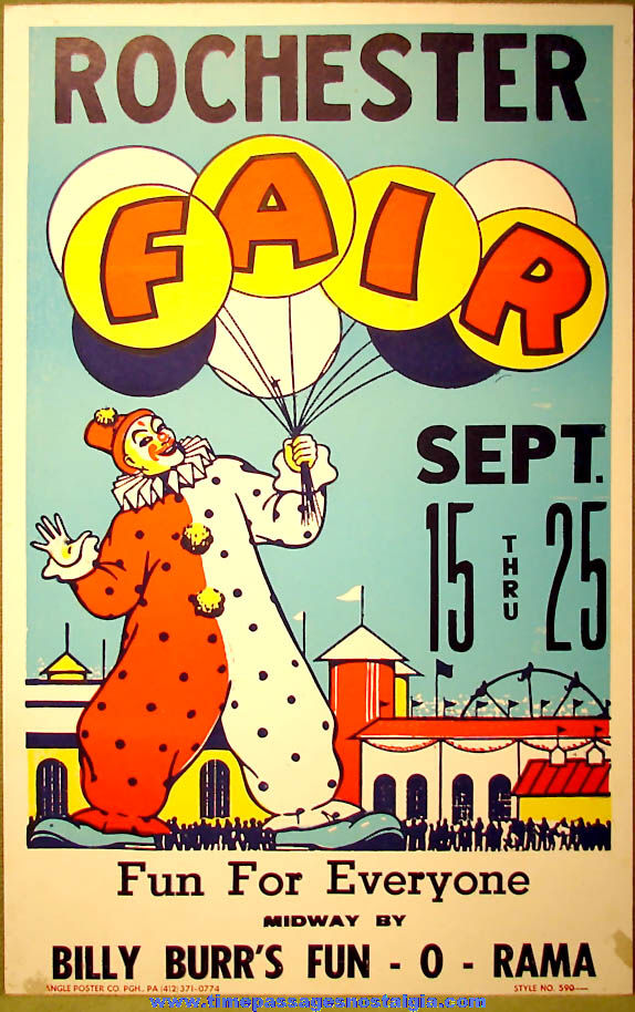 Colorful 1988 Rochester New Hampshire Fair Advertising Poster