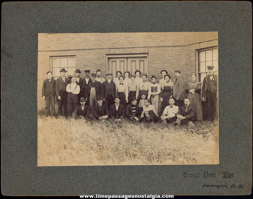 Old Farmington New Hampshire Group Photograph Card