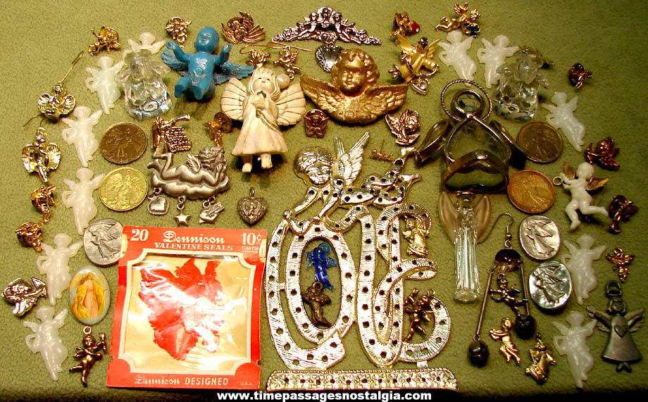 (85) Small Metal, Glass & Plastic Religious Angels and Cupids