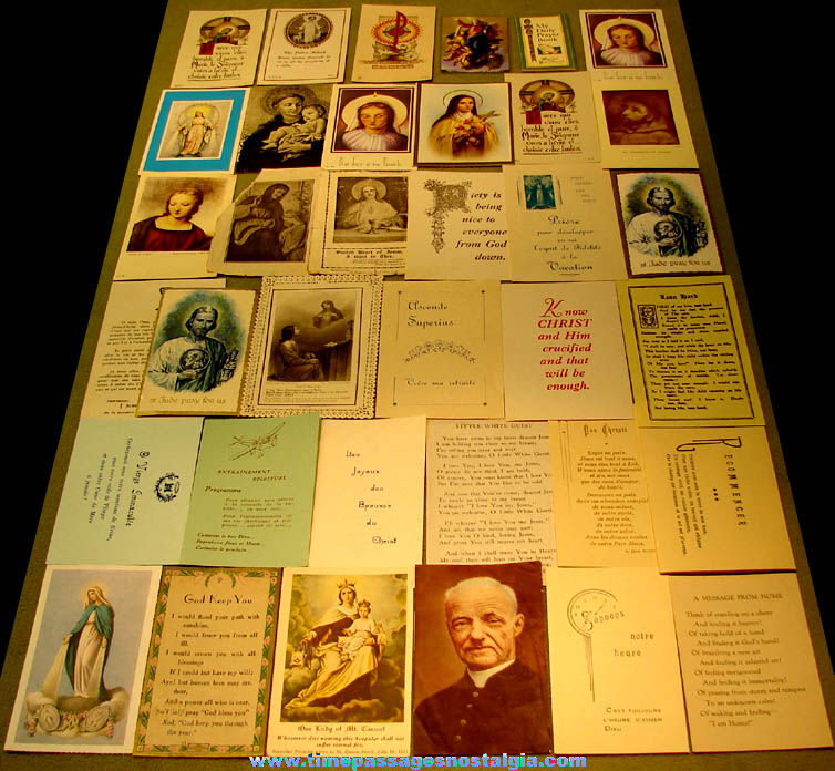 (36) Colorful Old Religious Groups Events and Church Prayer Cards