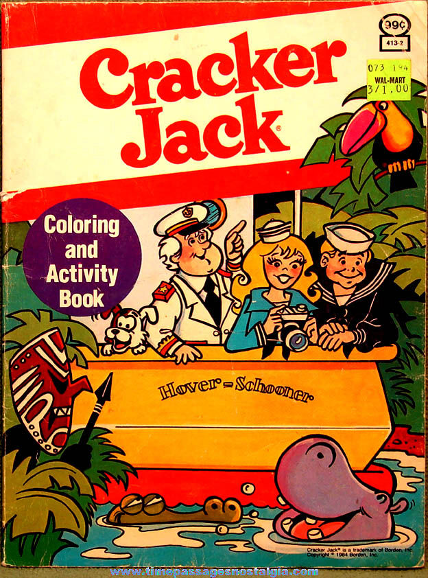 1983  1984 Cracker Jack Pop Corn Confection Advertising Coloring and Activity Book