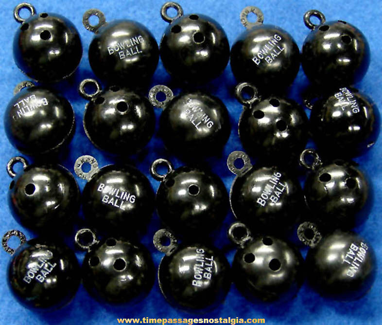 (20) Old Gum Ball Machine Prize Bowling Ball Toy Charms