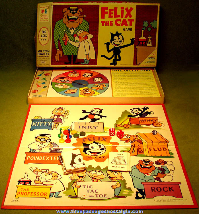 1968 King Features Syndicate Felix The Cat Cartoon Character Board Game
