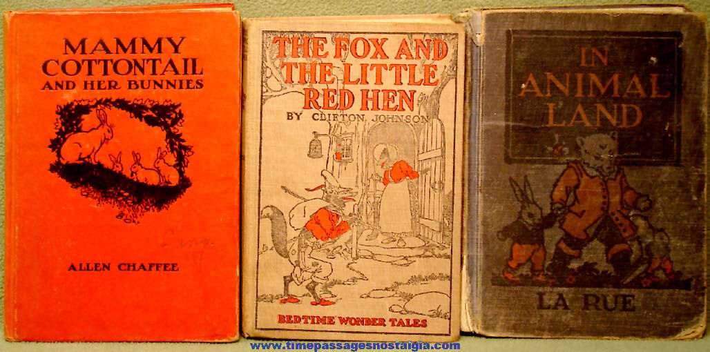 (3) Different Old Animal Character Children’s Adventure Books