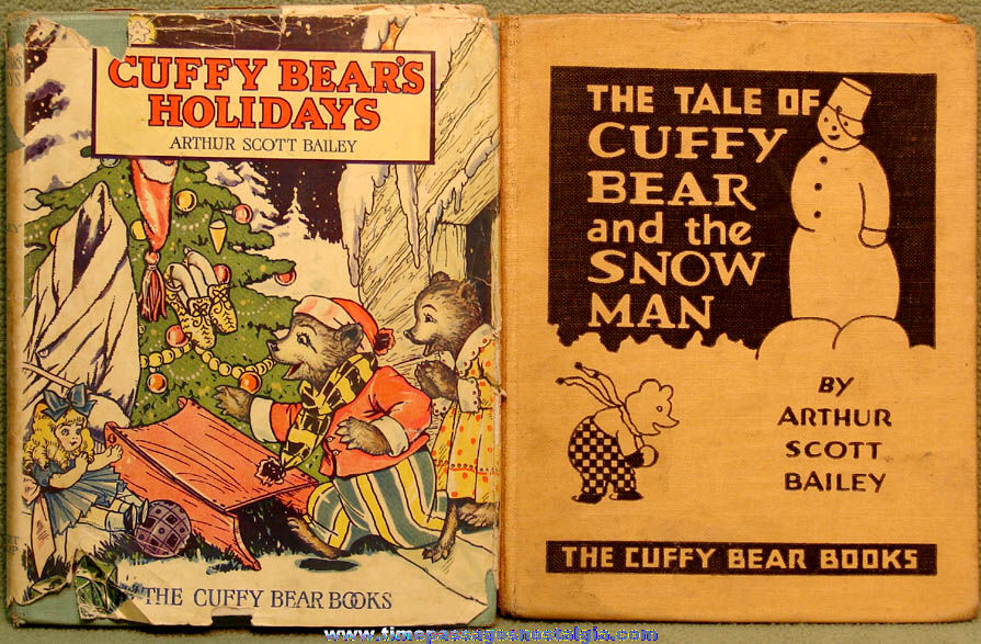 (2) Different 1929 Cuffy Bear Animal Character Children’s Adventure Books