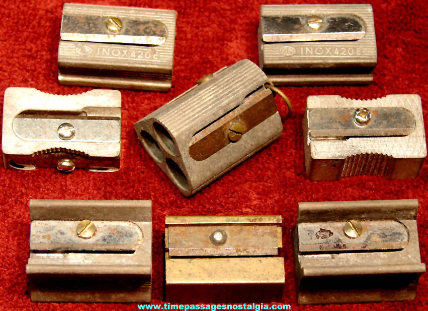 (8) Small Old Metal Pencil Sharpeners