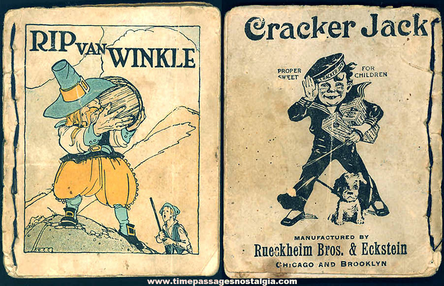 1916 Cracker Jack Pop Corn Confection Advertising Rip Van Winkle Toy Prize Booklet