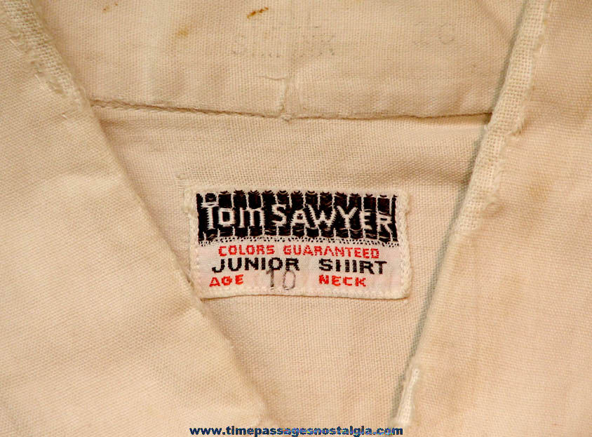 Boys Shirt with (4) 1930s Cracker Jack Pop Corn Confection Advertising Premium Iron On Transfers