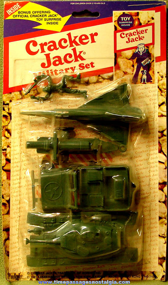 (5) Unopened 1981 Cracker Jack Pop Corn Confection Advertising U.S. Military Toys