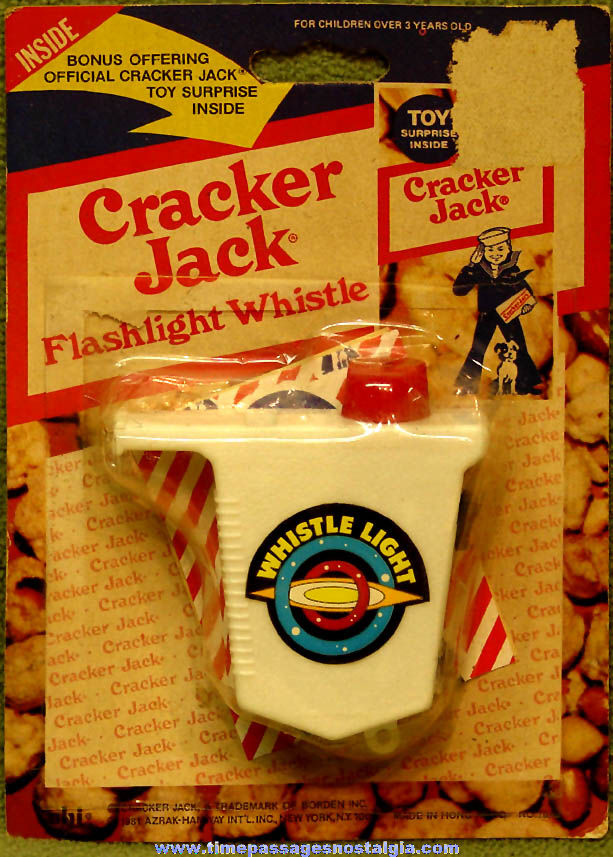 Unopened 1981 Cracker Jack Pop Corn Confection Advertising Toy Flashlight Whistle