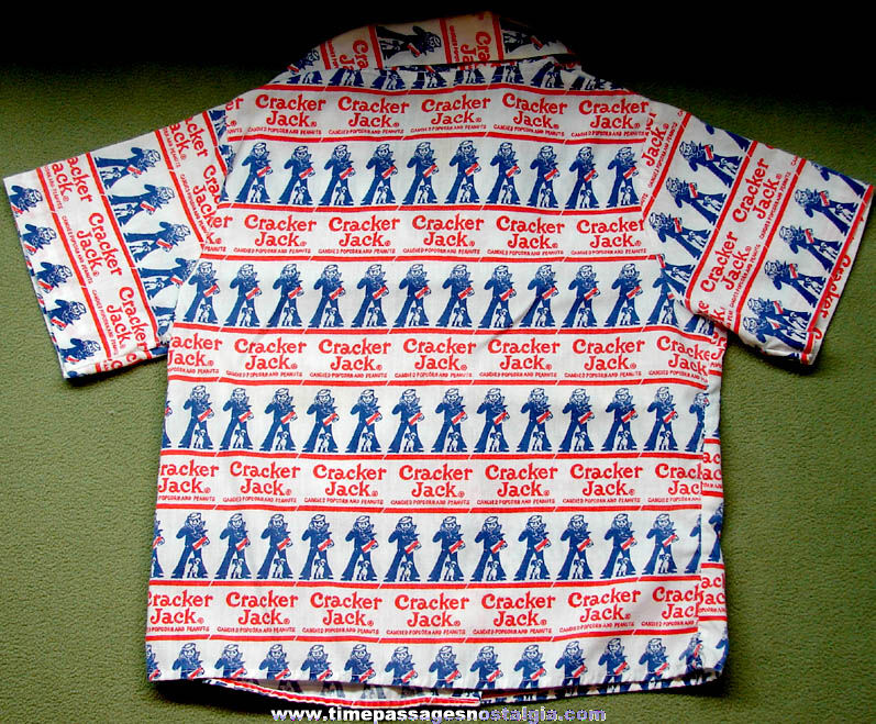 1970s Child’s Cracker Jack Pop Corn Confection Advertising Cloth Shirt