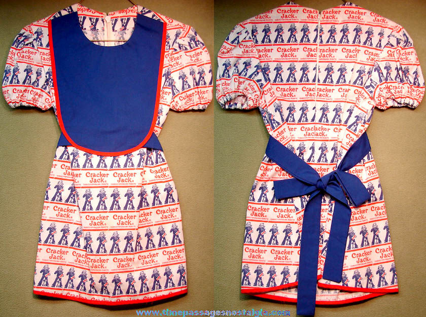 1970s Cracker Jack Pop Corn Confection Advertising Cloth Girl’s Dress