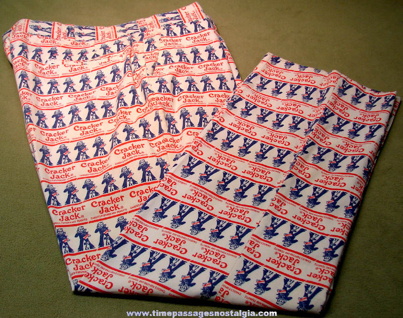 1970s Cracker Jack Pop Corn Confection Advertising Men’s Cloth Pants or Slacks
