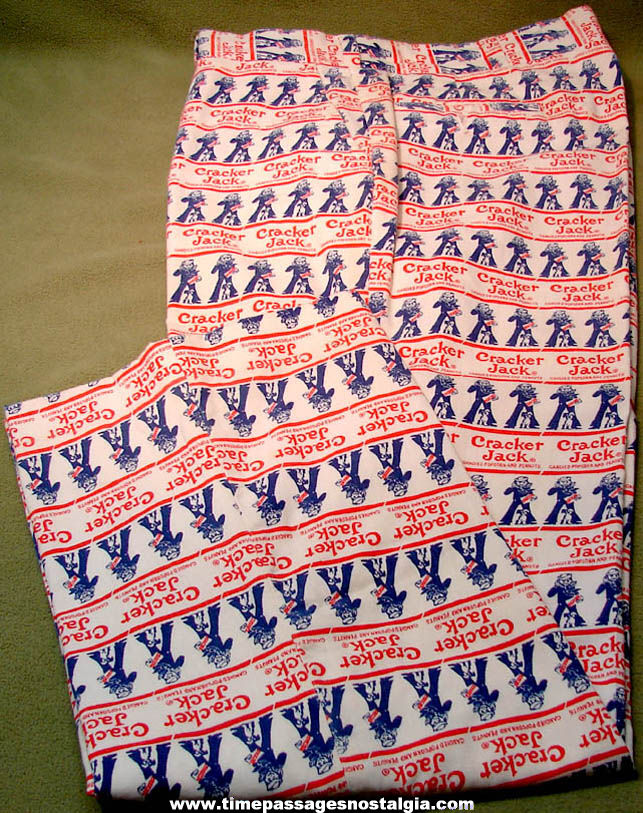 1970s Cracker Jack Pop Corn Confection Advertising Men’s Cloth Pants or Slacks