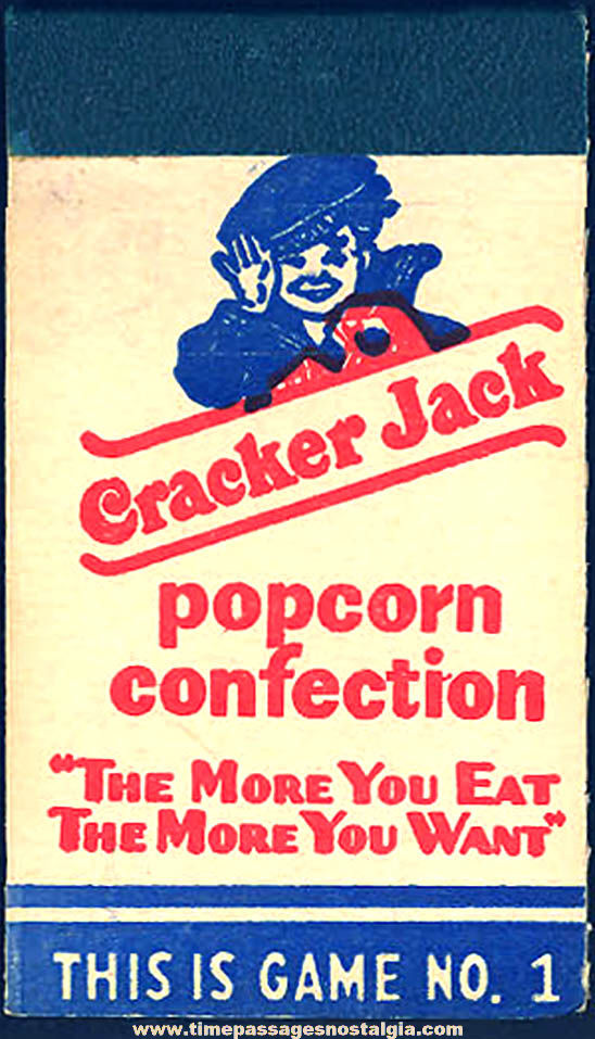 1946 Cracker Jack Pop Corn Confection Magic 13 Slate Series Paper Toy Prize #1